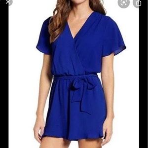 Blue romper with pockets